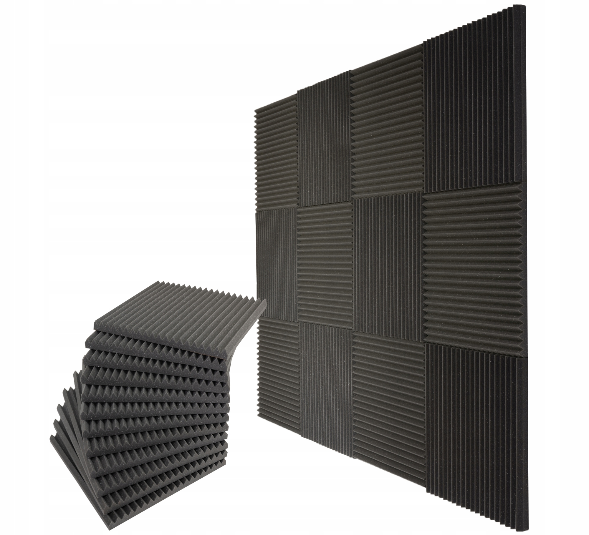 Kliny akustické panely Komplet tlumící podložky o tloušťce 4 cm 12 Ks studio