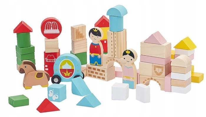 ZESTAW KLOCKÓW ELEFUN KLOCKI DREWNIANE ZAMEK DLA DZIECI 60 ELEMENTÓW Rodzaj zestaw