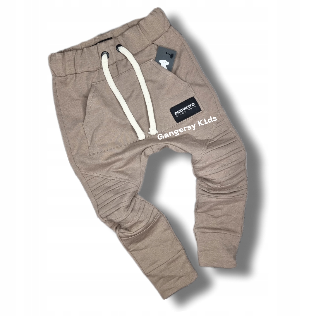 Despacito spodnie baggy slim latte beżowe basic