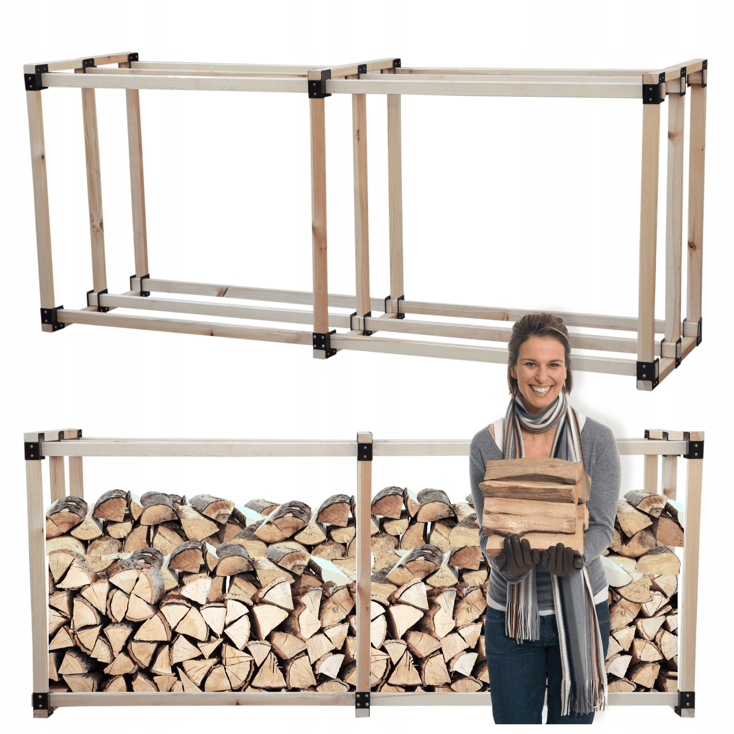 Stojan na krbové drevo Prístrešok na palivové drevo 1,7 m3 Eko