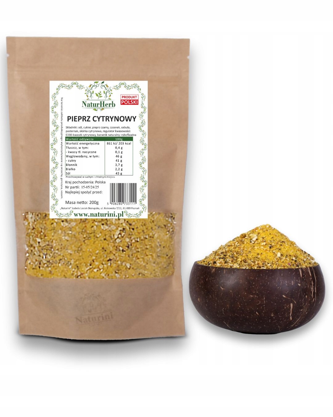 Citronový Pepř pro ryby Premium od Naturini 1 kg