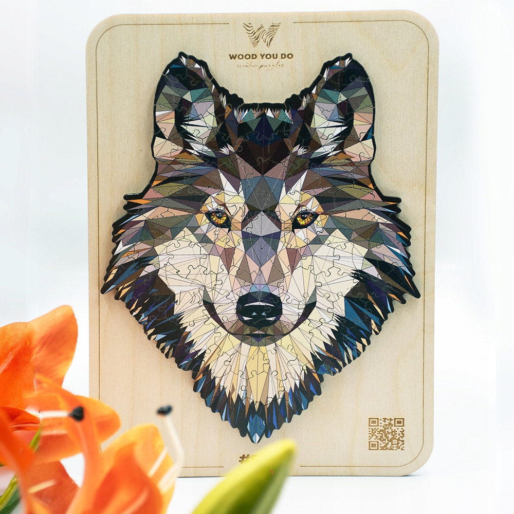 

Puzzle Drewniane Wilk z ramką 100 puzzli