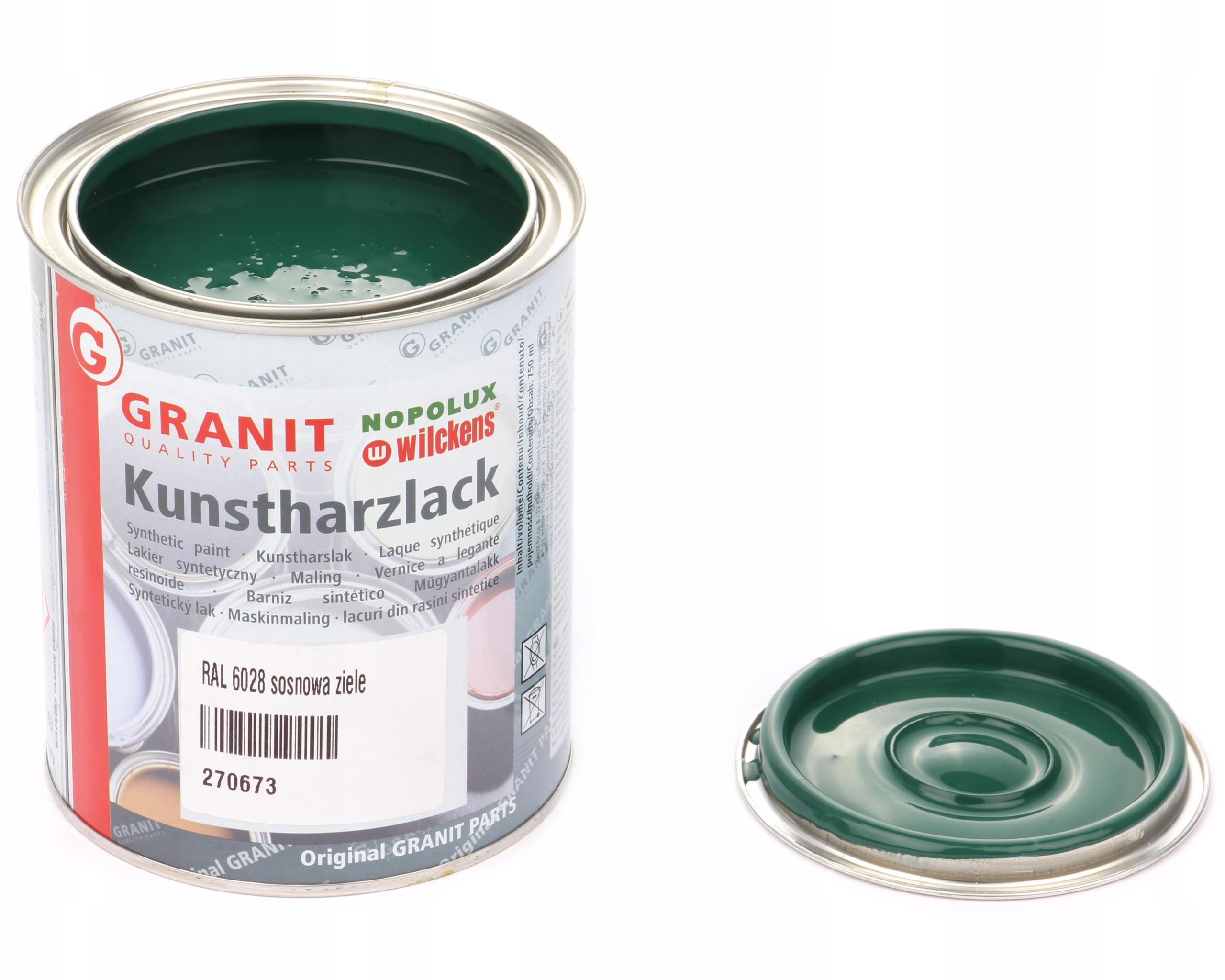 lak barva na stroje Ral 6028 1l Wilckens Granit