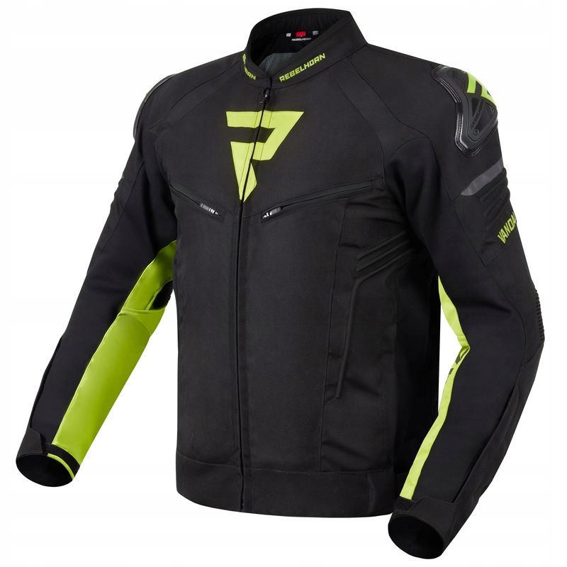Textilná motocyklová bunda Rebelhorn Vandal Black Fluo XXL 2XL