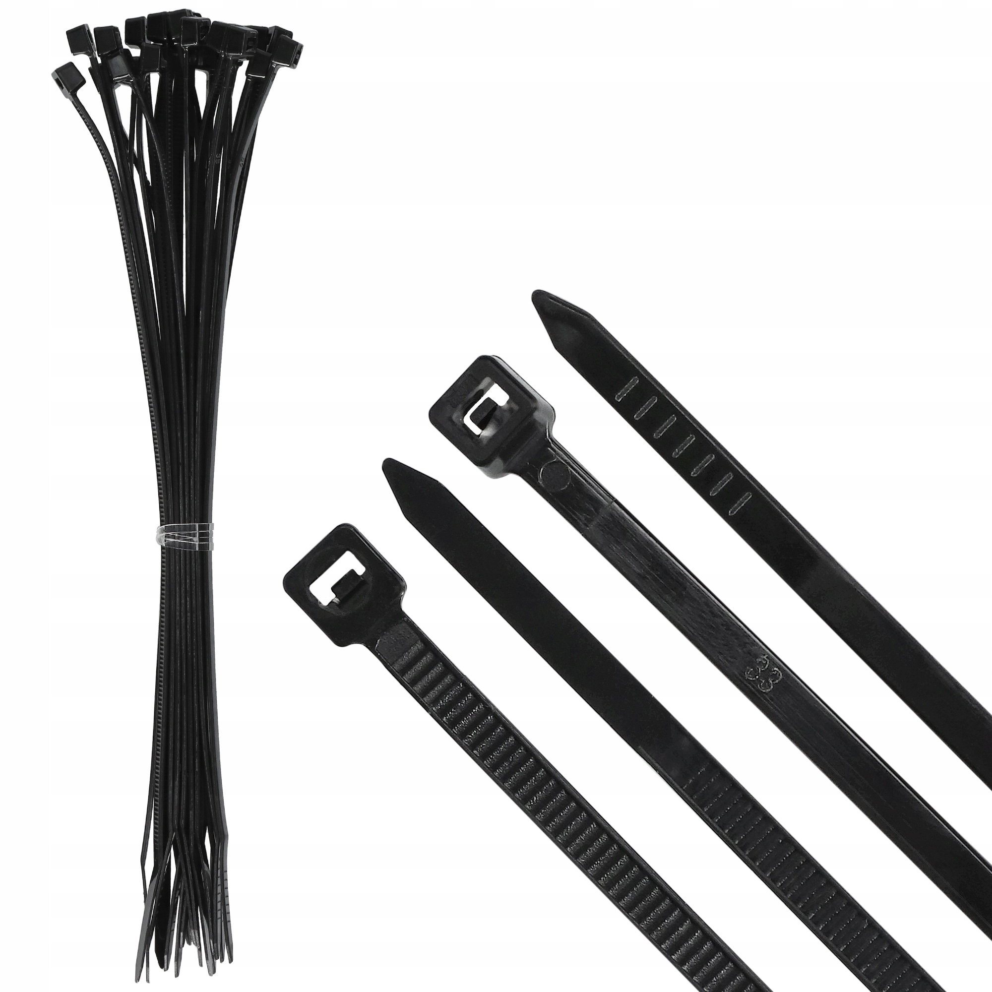 Opaska kablowa czarna 4,8x300 100szt Plastrol