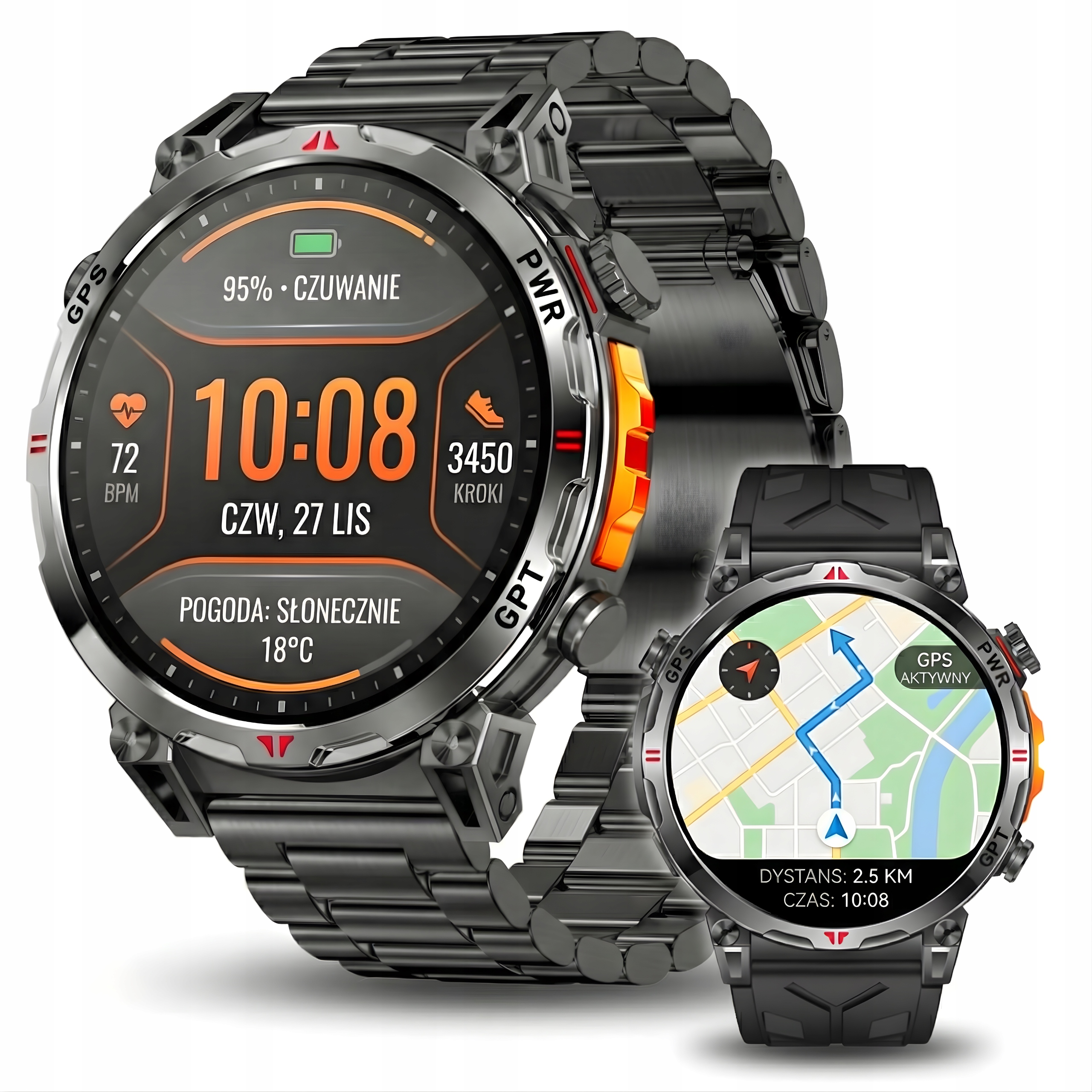 Smart hodinky NejtStyle Amoled Gps Chatgpt 650 mAh 3ATM KC93 čierne