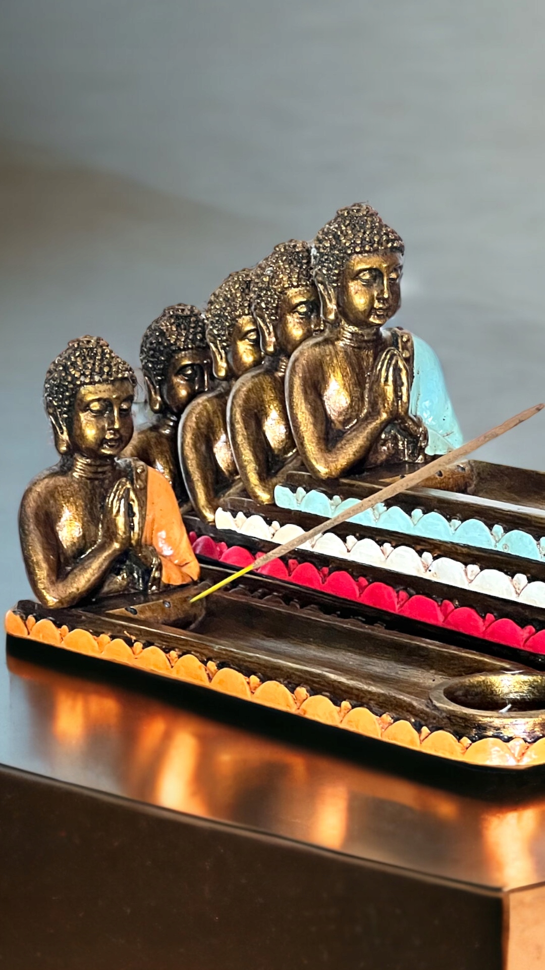 PODSTAWKA NA KADZIDŁA FIGURKA BUDDY ŻYWICA PREZENT Marka inna