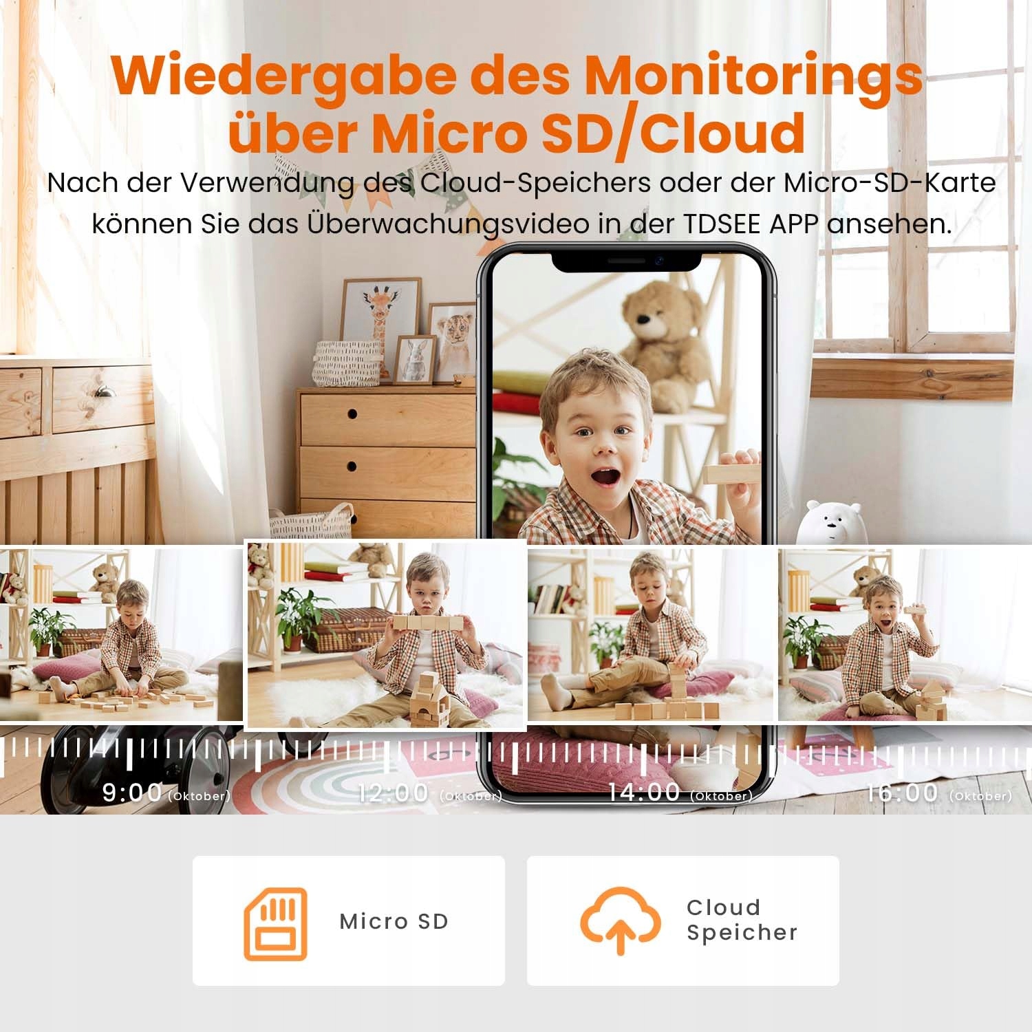 TENDA CP3 Kamera Wewnętrzna 1080p WiFi 360° 12m Nocny Detekcja Ruchu — miniatura 6