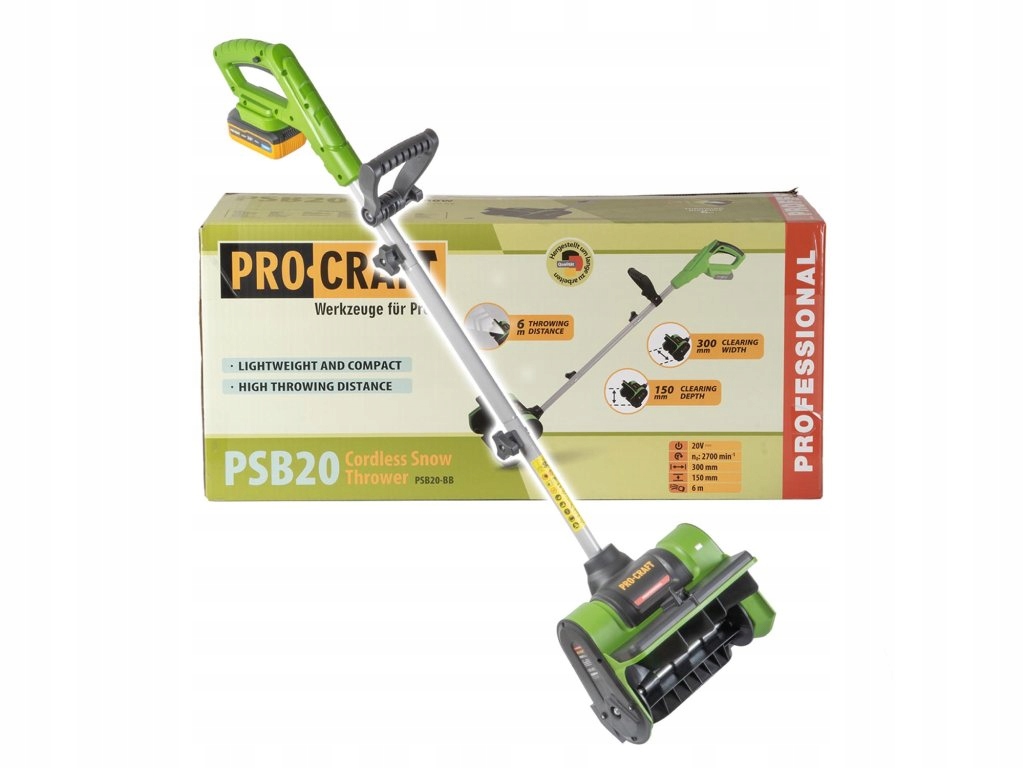 Aku snehová fréza Procraft PSB20bb (bez batérie a nabíjačky)