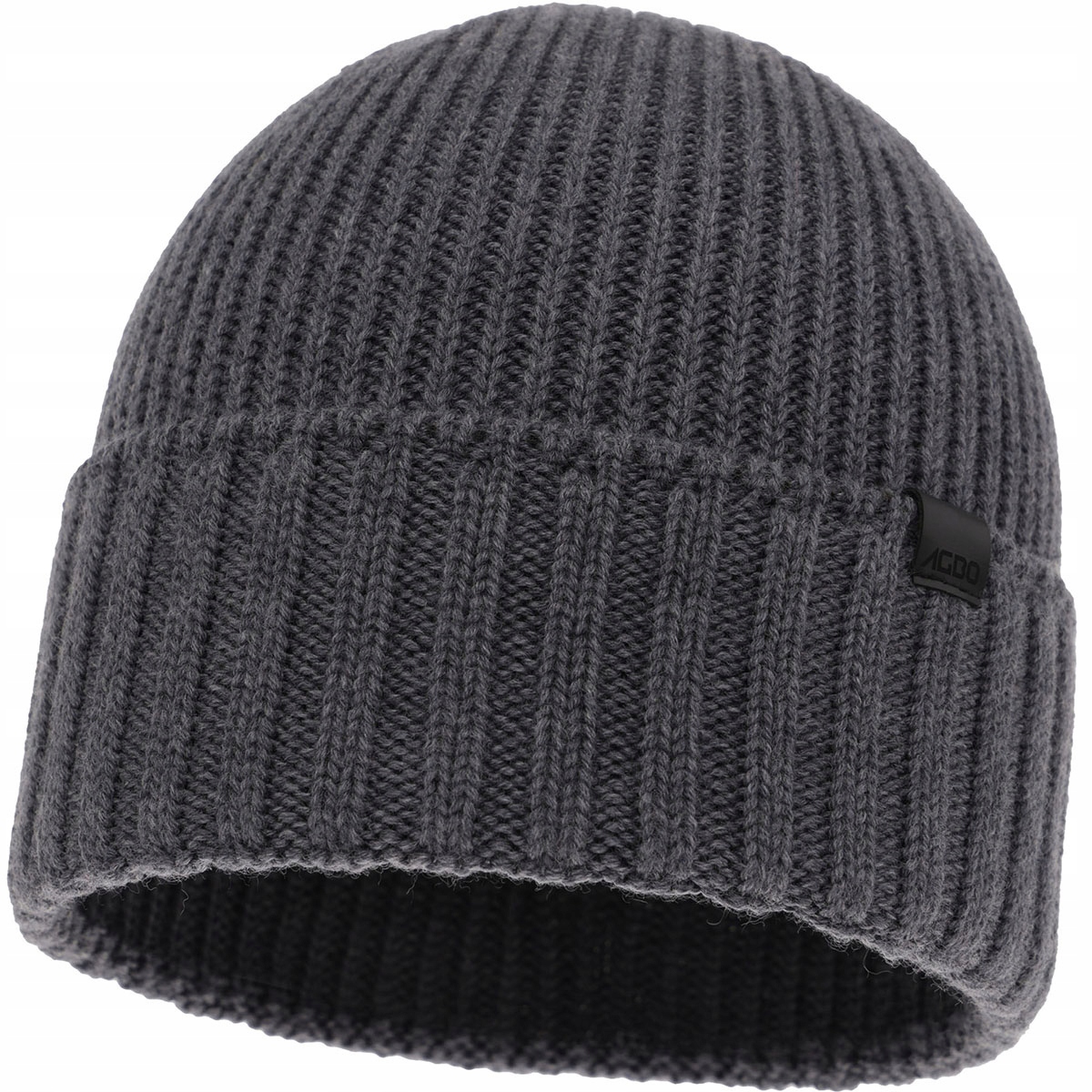 Czapka Zimowa Męska 100% Wełna Merino Bezszwowa Agbo Bruner Szara