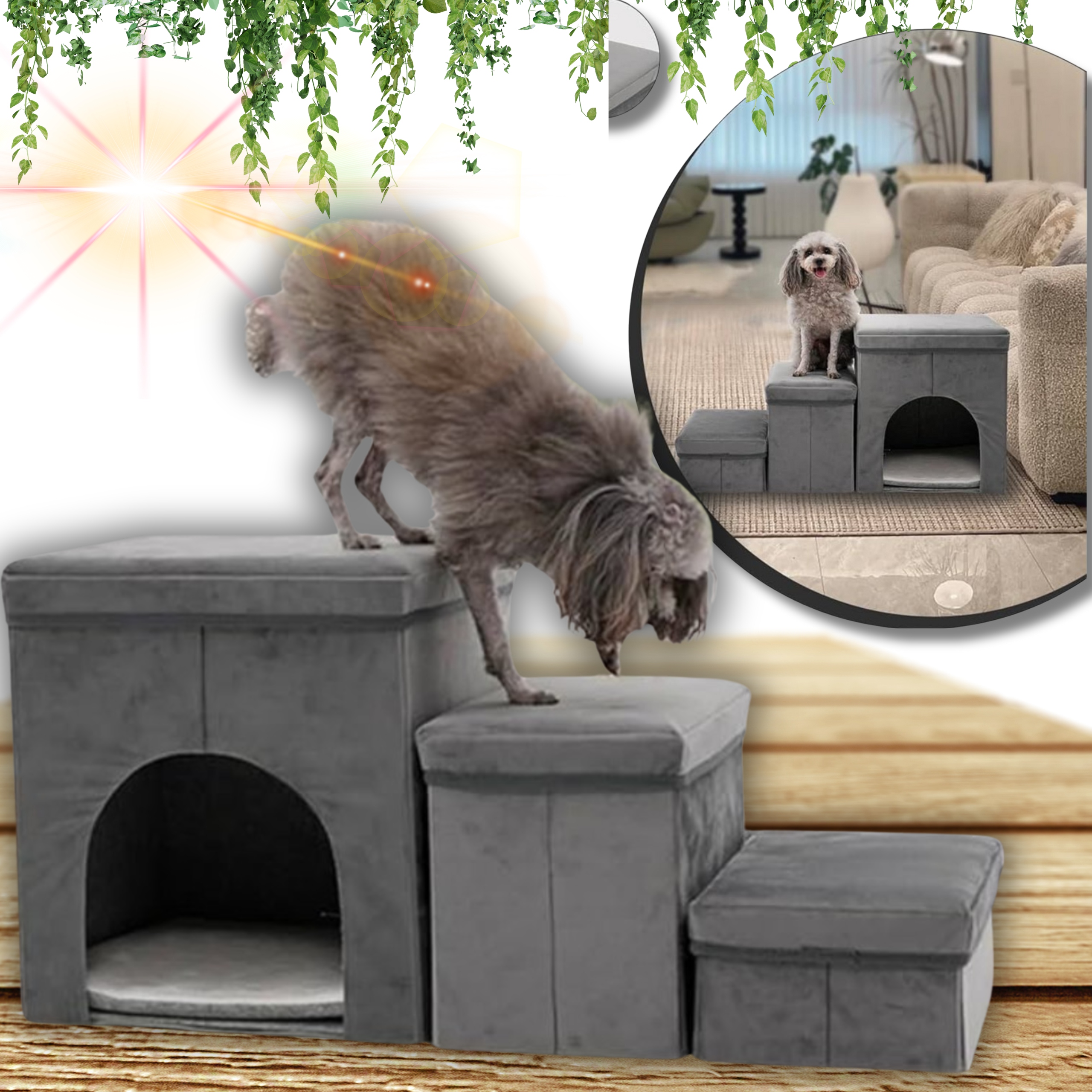 Schůdky Pro Psa Stupně Plošina PELÍŠKŮ0 Domeček Úložný Prostor Organizér Kontejner!