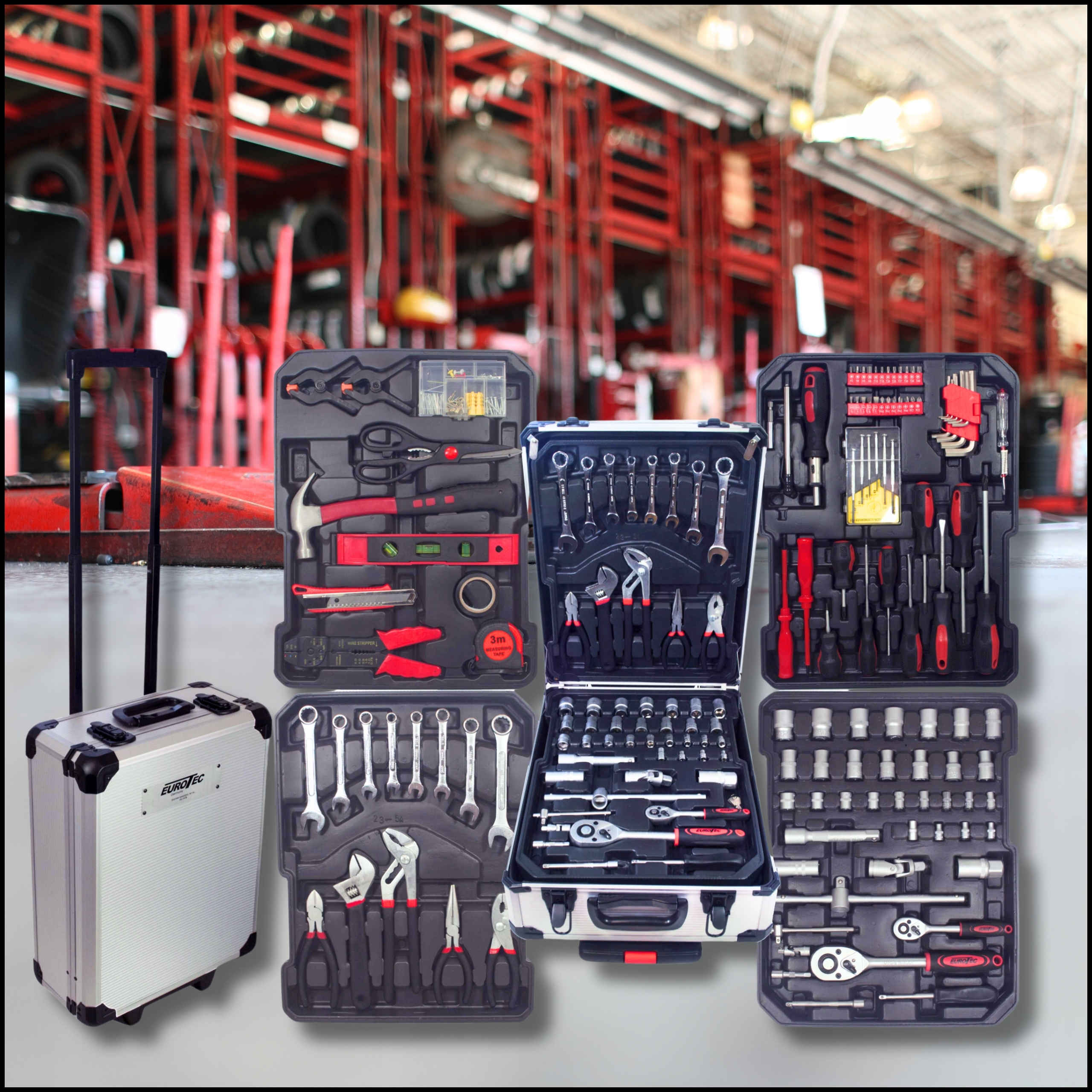 DUŻY ZESTAW NARZĘDZI KLUCZY 263 EL WALIZKA NARZĘDZIOWA KLUCZE I ELEMENTY Stan opakowania oryginalne
