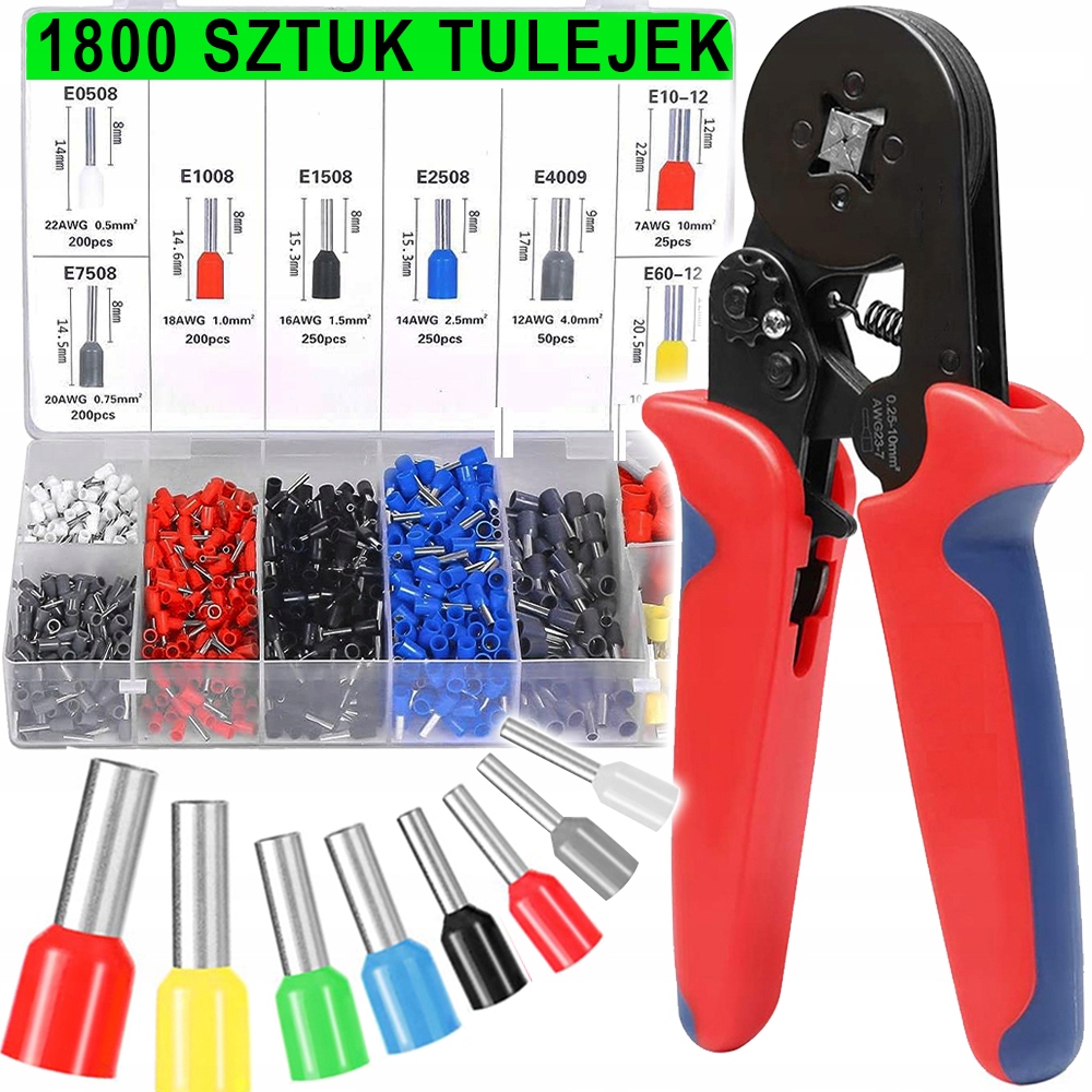 Zaciskarka Renew Force z zestawem 1800 tulejek 0,25 mm² - 10 mm²