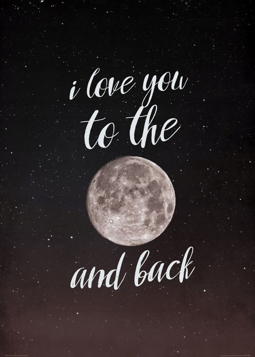 

I love you to the moon and back Plakat 50x70 cm