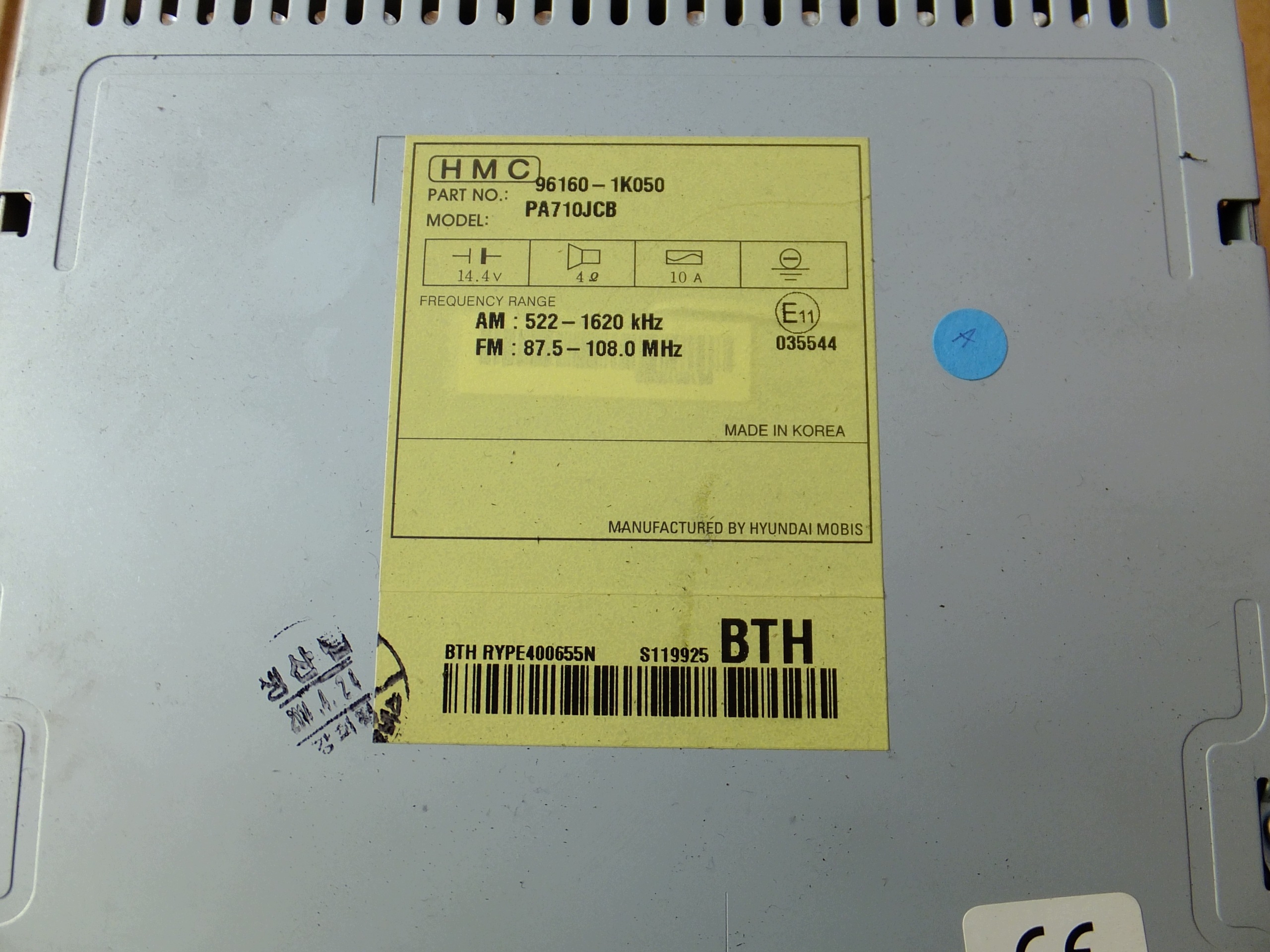 radio cd hyundai ix20 96160-1K050