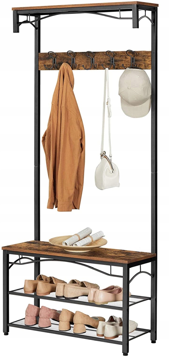 Stabilná šatníková skriňa na oblečenie s úložným priestorom na vešiaky x5 Loft