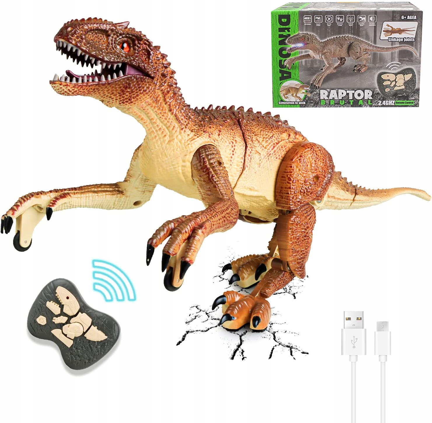 

Interaktywny Dinozaur Zdalnie Sterowany Robot Led