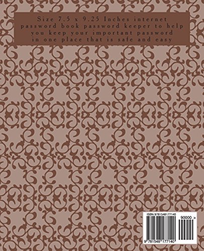 Williams, Vanessa Internet Password Keeper Diary Journal Notebook Size 7.5 Język publikacji angielski