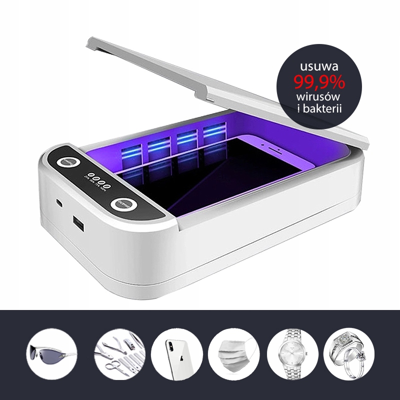STERYLIZATOR UV DO TELEFONU MASECZEK DEZYNFEKCJA Stan opakowania oryginalne