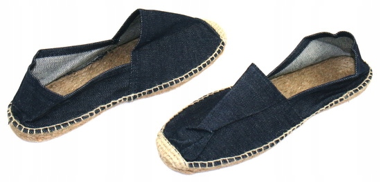 Klasyczne męskie espadryle sznurkowe płócienne jeans granatowe 46 Kod producenta 183ad