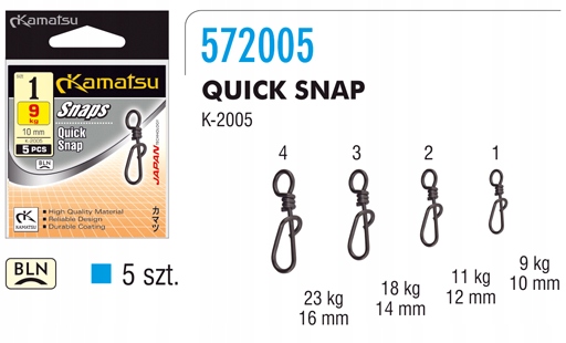 Agrafka Quick Snap Bln K-2005 3 18kg 14mm 5szt