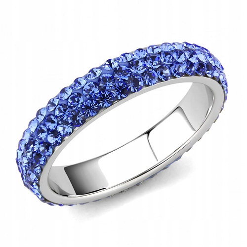 Prstýnek prsten Luxury Blue Swarovski, velikost 11