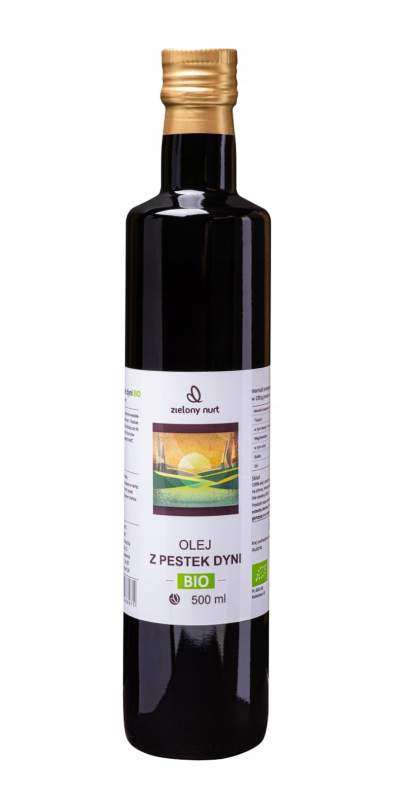 

Ekologiczny Olej z Pestek Dyni 500ml Bio Naturalny
