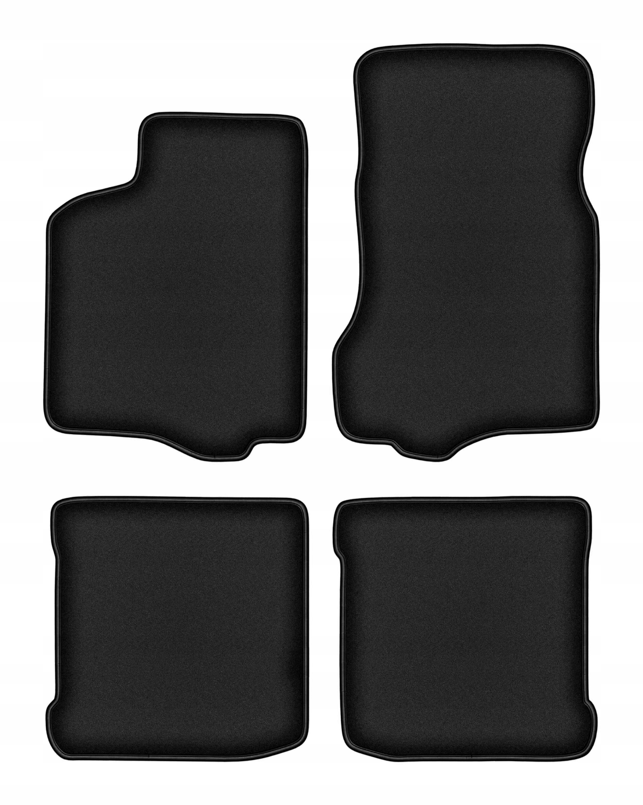Velúrové koberčeky pre Seat Ibiza II 1993-2001 komplet Durban čierne 4 ks