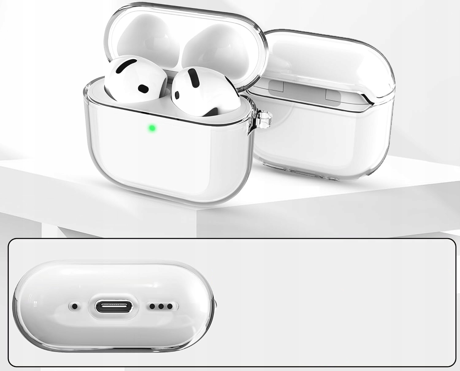 その他 AirPods4 Tech-Protect Slim Hook do Apple AirPods 4. generacji Clear