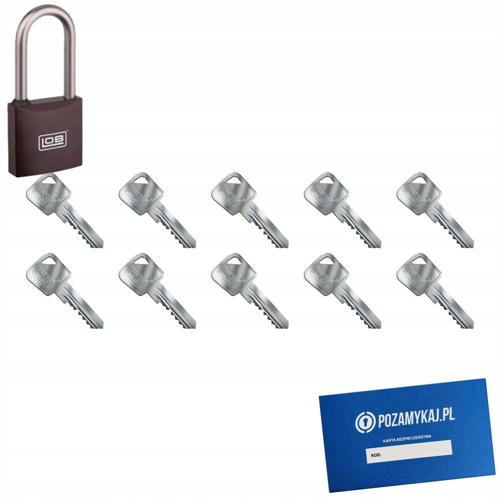 

Kłódka Lob KMM51 10 kluczy w zestawie