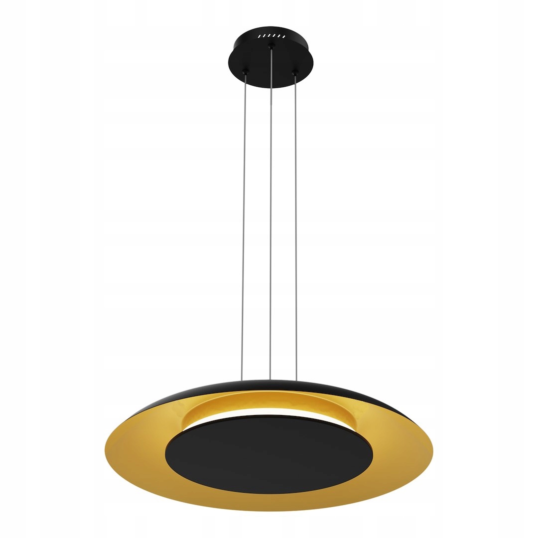 Závěsná lampa Piattino Černá Zlatá 30W Led 3000K-4000K-6000K