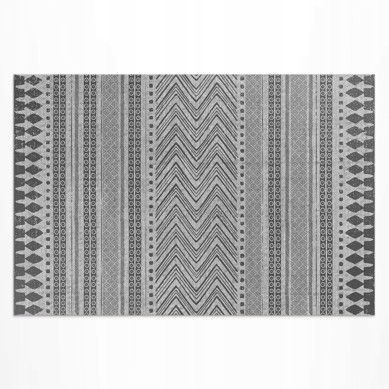 Dekorativní terasový Koberec Vinylové proužky a cikcaky imitace tkaniny 60x90 cm