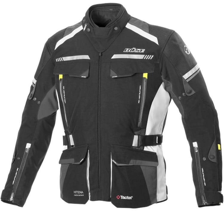 Buse Highland II Svetlošedá Motocyklová Textilná Bunda