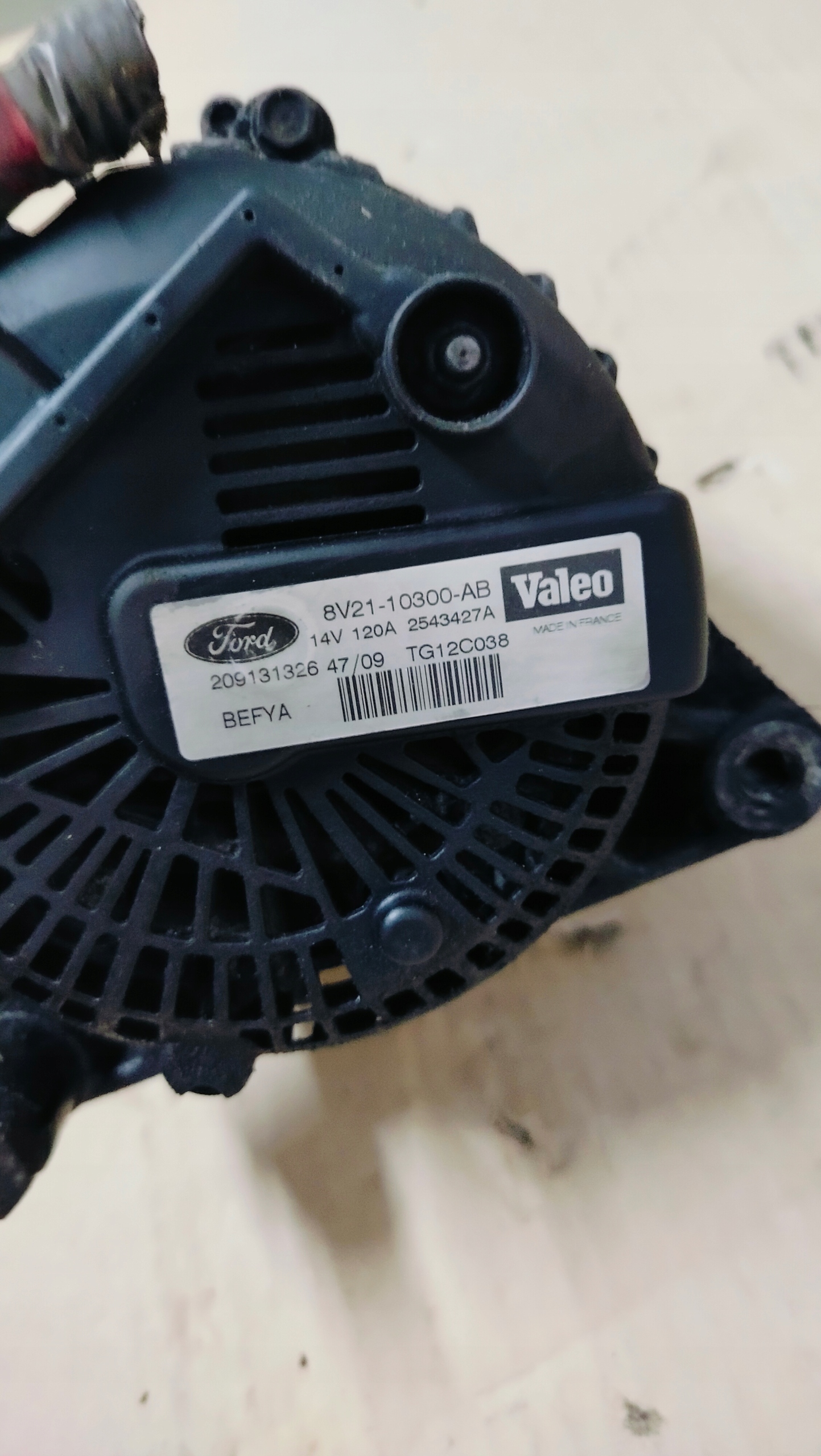 ALTERNATOR FORD FIESTA VII MK7 1.4TDCI