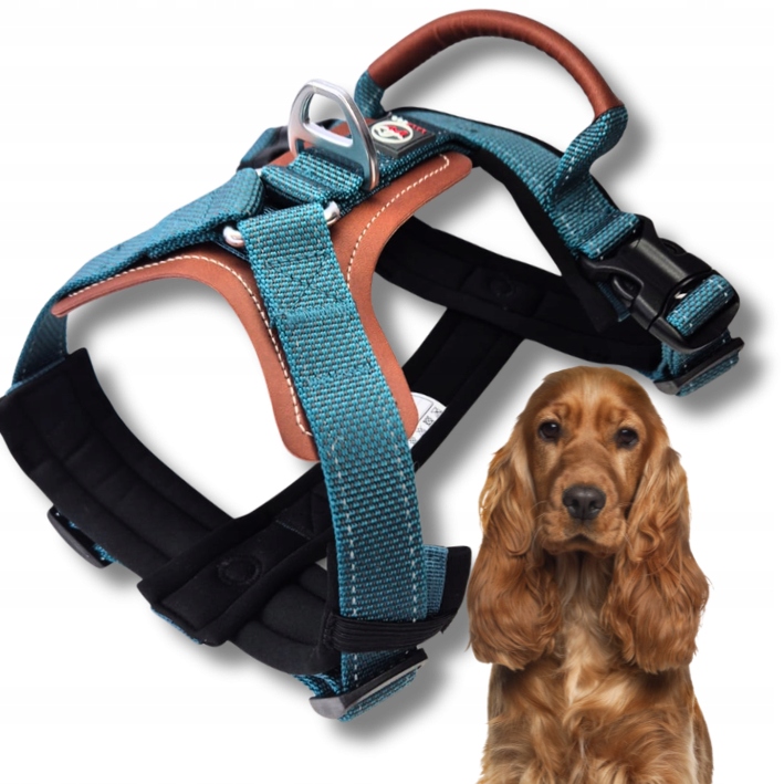 Szelki dla psa Oslo typu guard Mocne solidne Premium Lalazoo Blue L