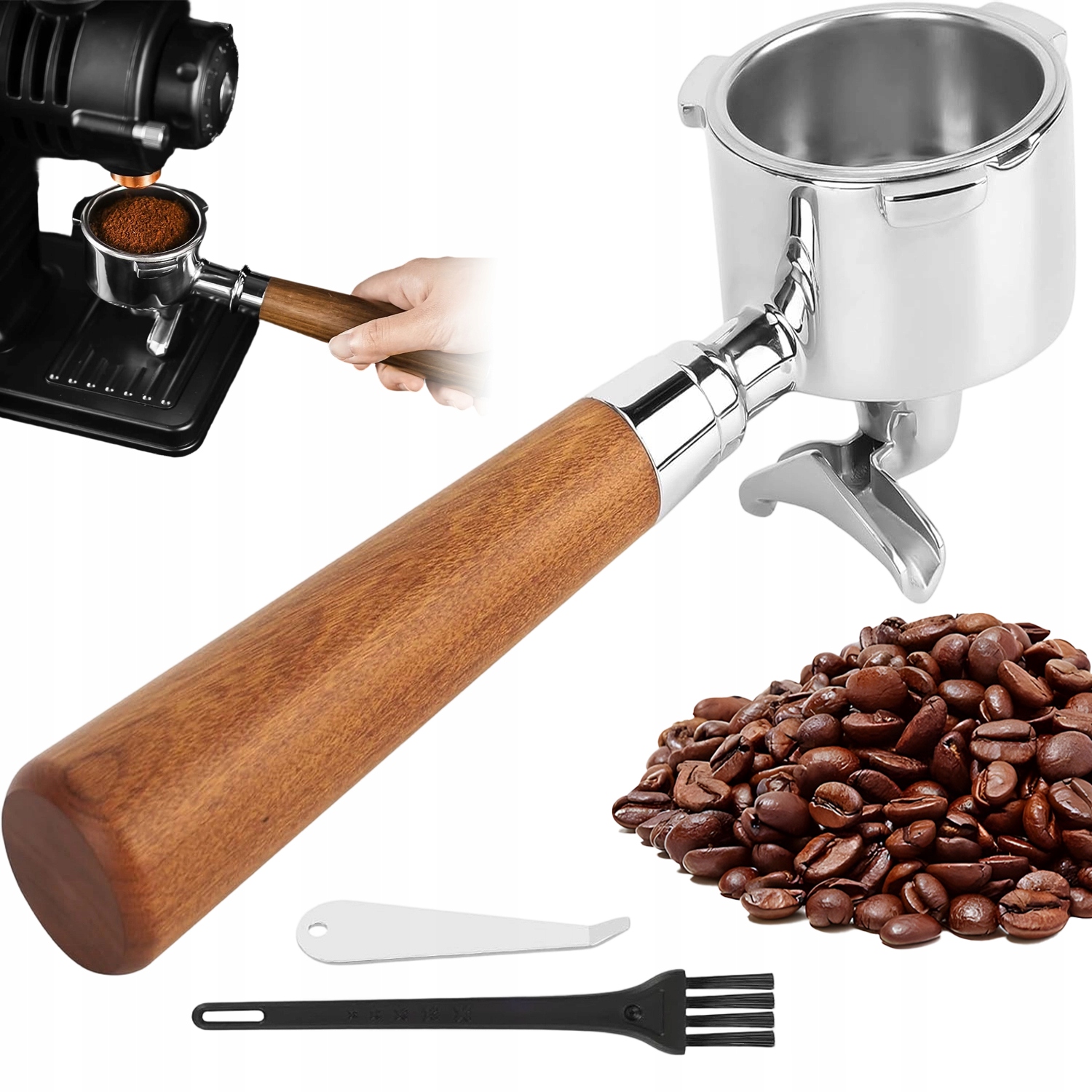 Kávová Rukojeť S Dvojitou Filtrací 51 MM Pro Delonghi Dedica EC680 EC685