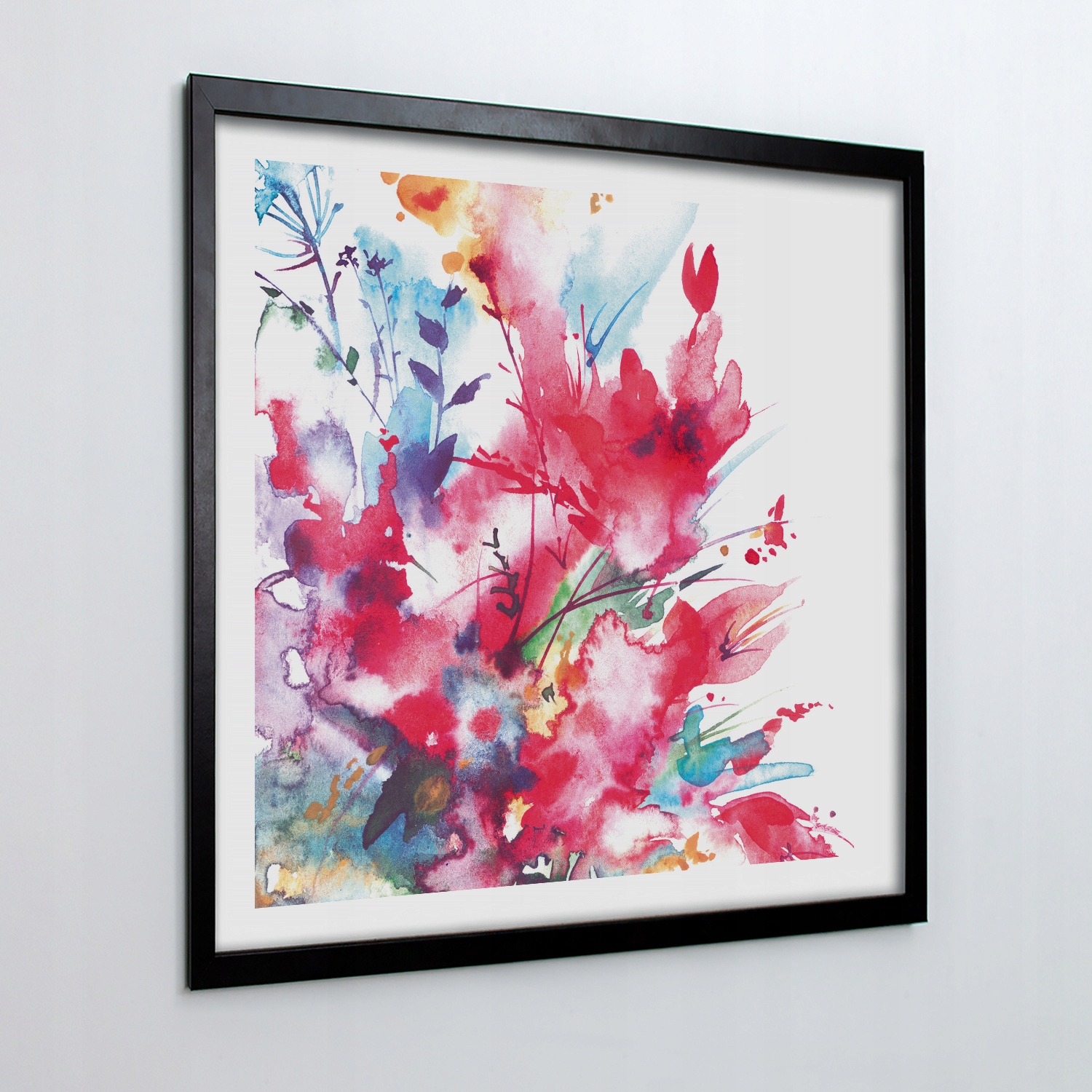 Obraz s mdf rámečkem na zeď Obraz s květinami 50x50 cm