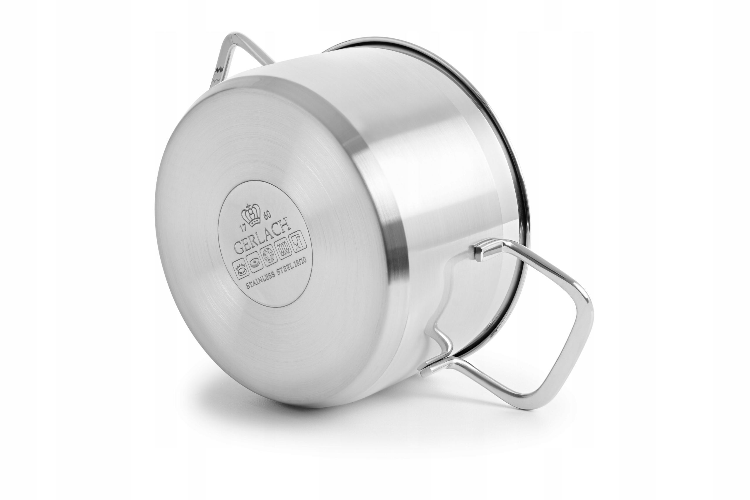 Gerlach zestaw komplet garnków Brava indukcja 8el. Materiał stal nierdzewna