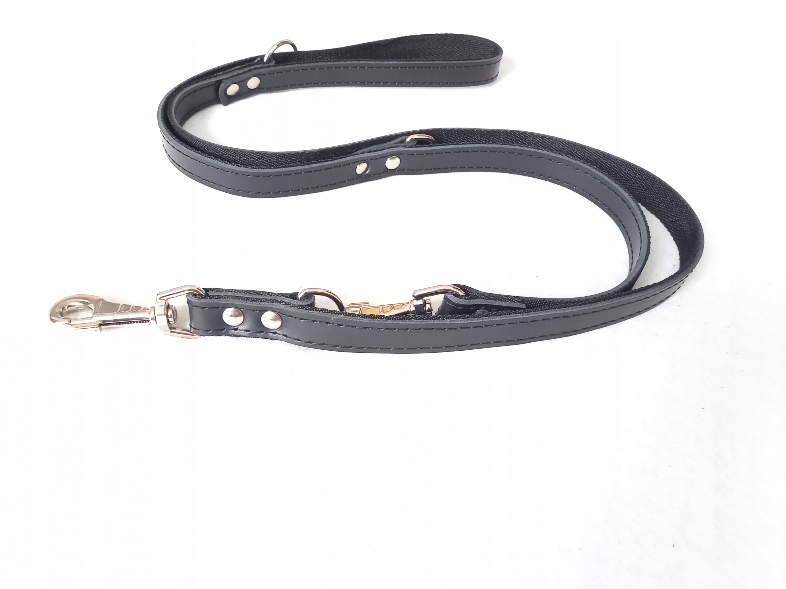 Smycz Skórzana Mocna Regulowana 230cm