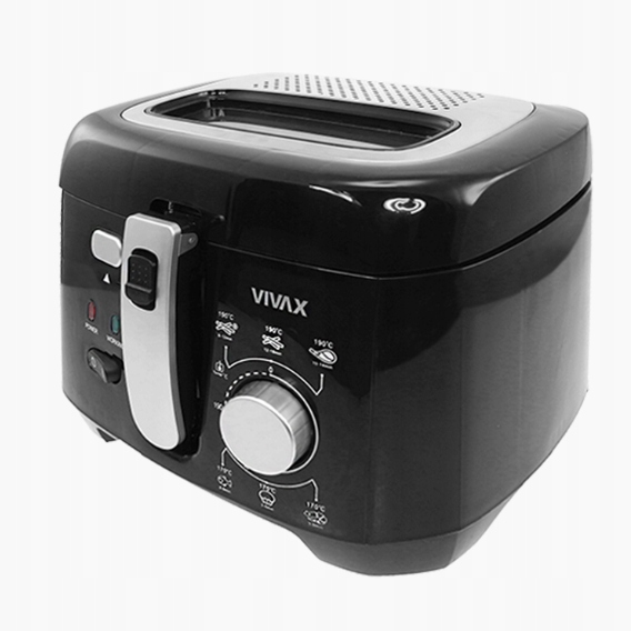 Fritéza Vivax DF-1800B 2,5 l, výkon 1800 W, termostat, čierna