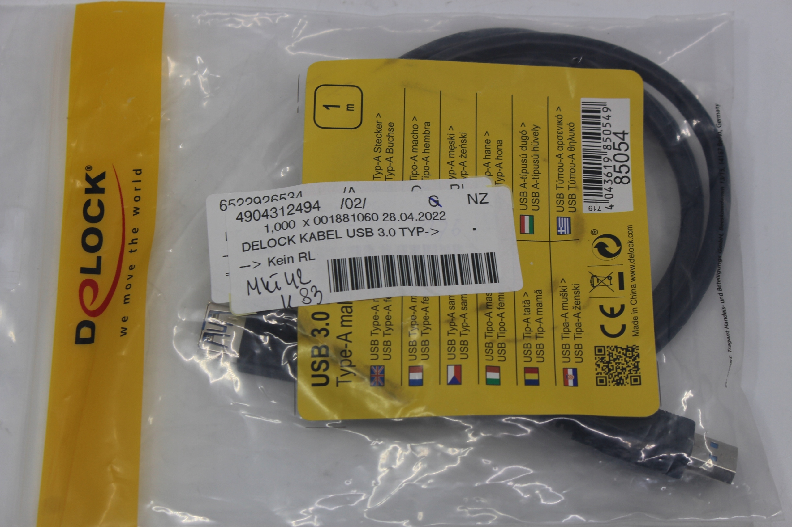 Kabel USB Delock 85054 USB 3.2 Gen1 (USB 3.0) Kod producenta 85054