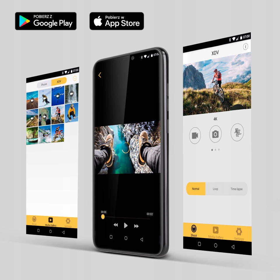 WODOSZCZELNA KAMERA SPORTOWA GO PRO 4K 30FPS WI-FI PILOT OBUDOWA +AKCESORIA Funkcje mikrofon