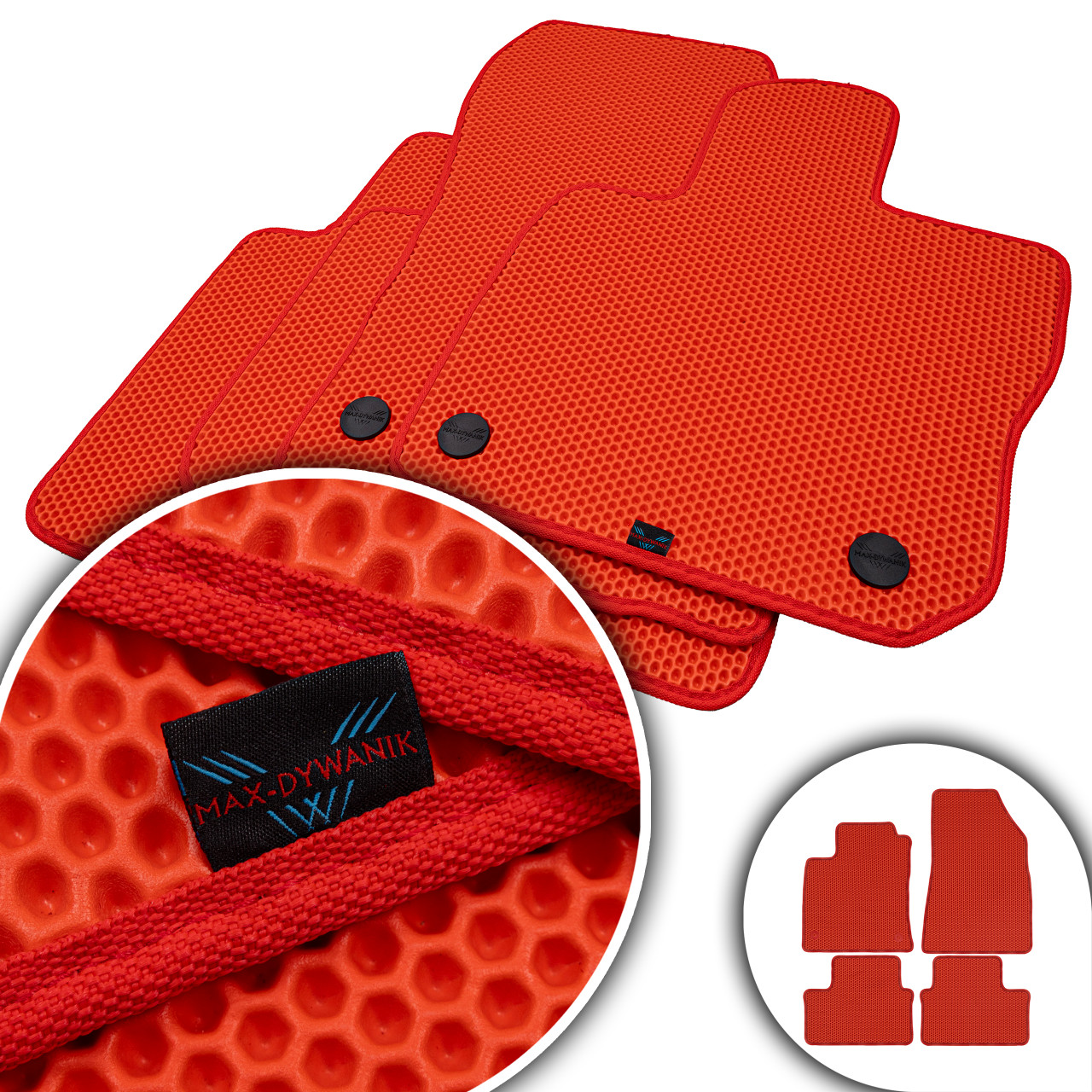 Renault Clio V 2019-2026 Koberce Eva Eternity Červené Honey