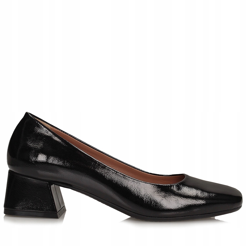 Dámské lodičky Přírodní kůže Podpatek Nazouvací kostka Černá vel.36 Be 1017