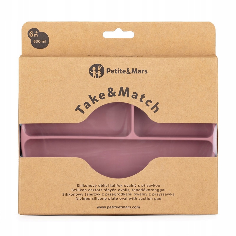 PETITE&MARS SILIKONOWY TALERZYK OWALNY Z PRZEGRÓDKAMI Z PRZYSSAWKĄ Rodzaj talerzyk