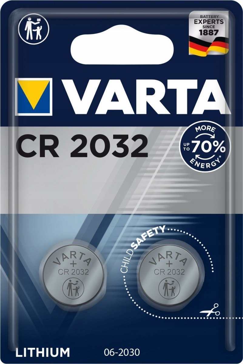 

Bateria litowa CR2032 230mAh 3V Varta 2szt
