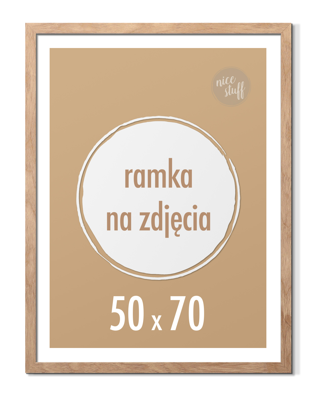 

Ramka 50x70 cm B2 Ramki na zdjęcia 70x50 brązowa