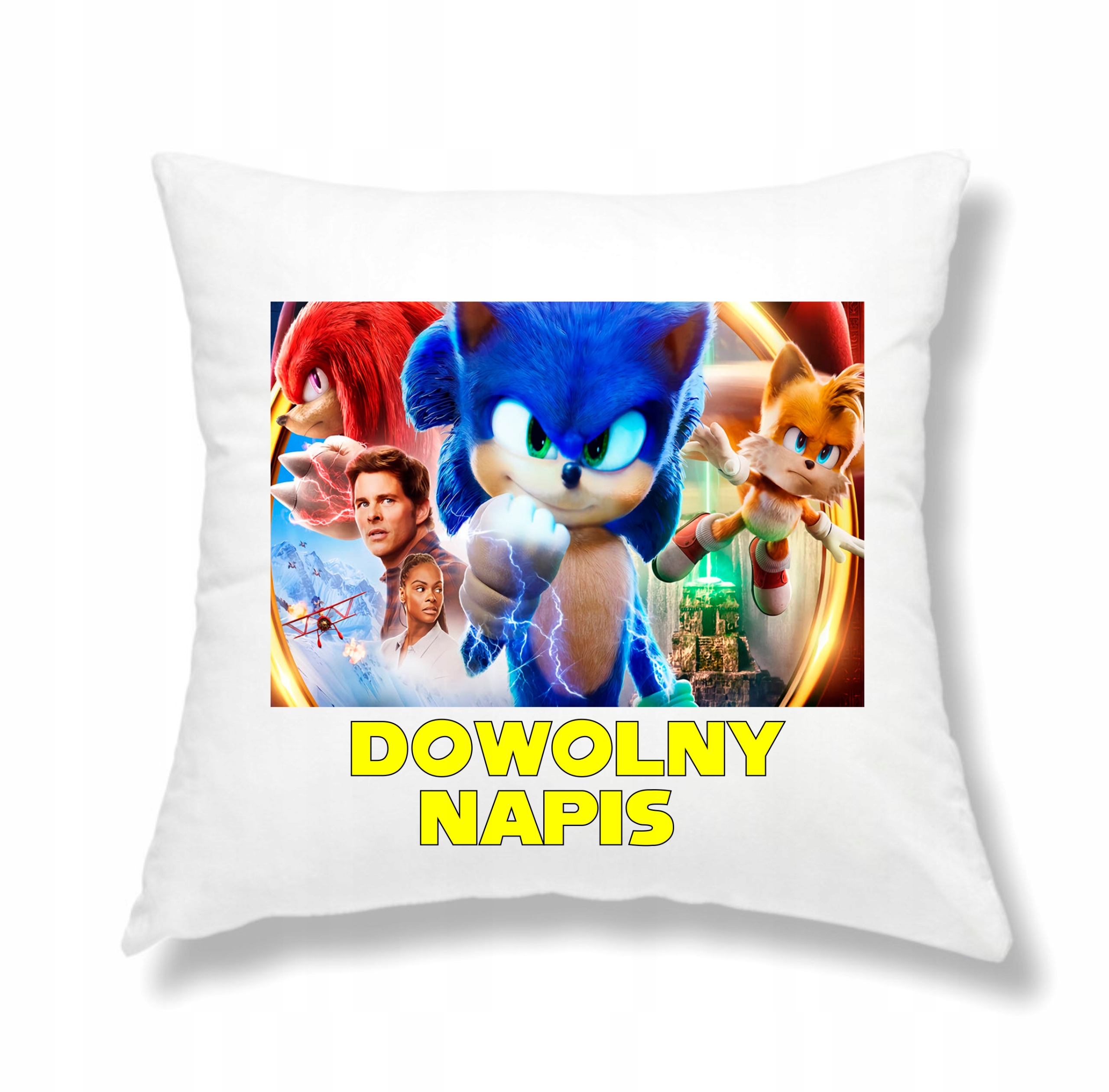 

Poduszka Sonic + Dowolny Napis - Gratis