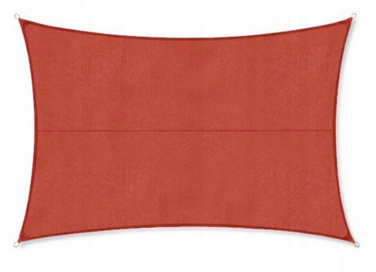 ŻAGIEL PRZECIWSŁONECZNY MARKIZA CZERWONY 400X600CM PROSTOKĄT