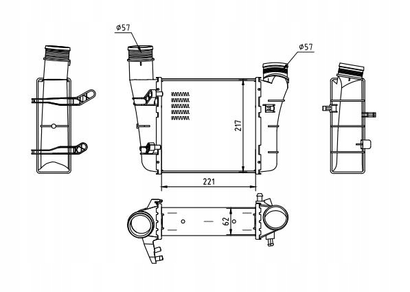 Chladič Intercoolera Audi A4 B6, B7 Tdi
